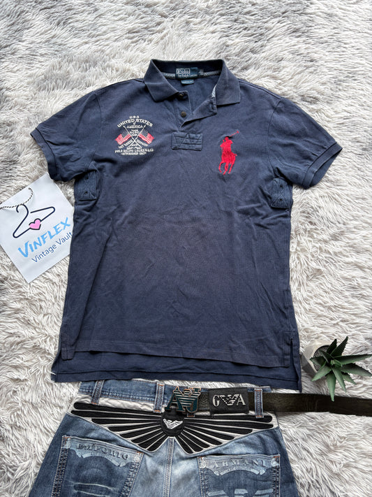 Ralph Lauren USA Big Pony Polo T-Shirt (L)