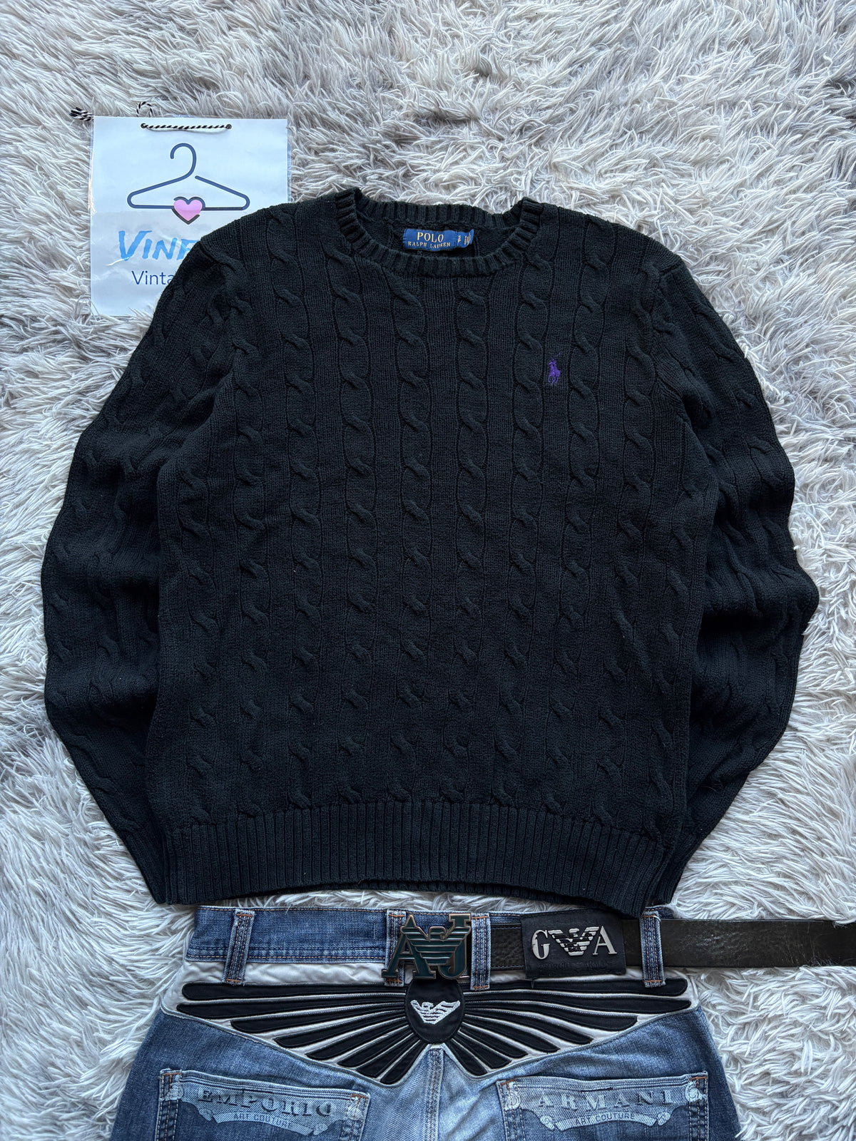 Ralph Lauren Cable Knit Sweater (S)