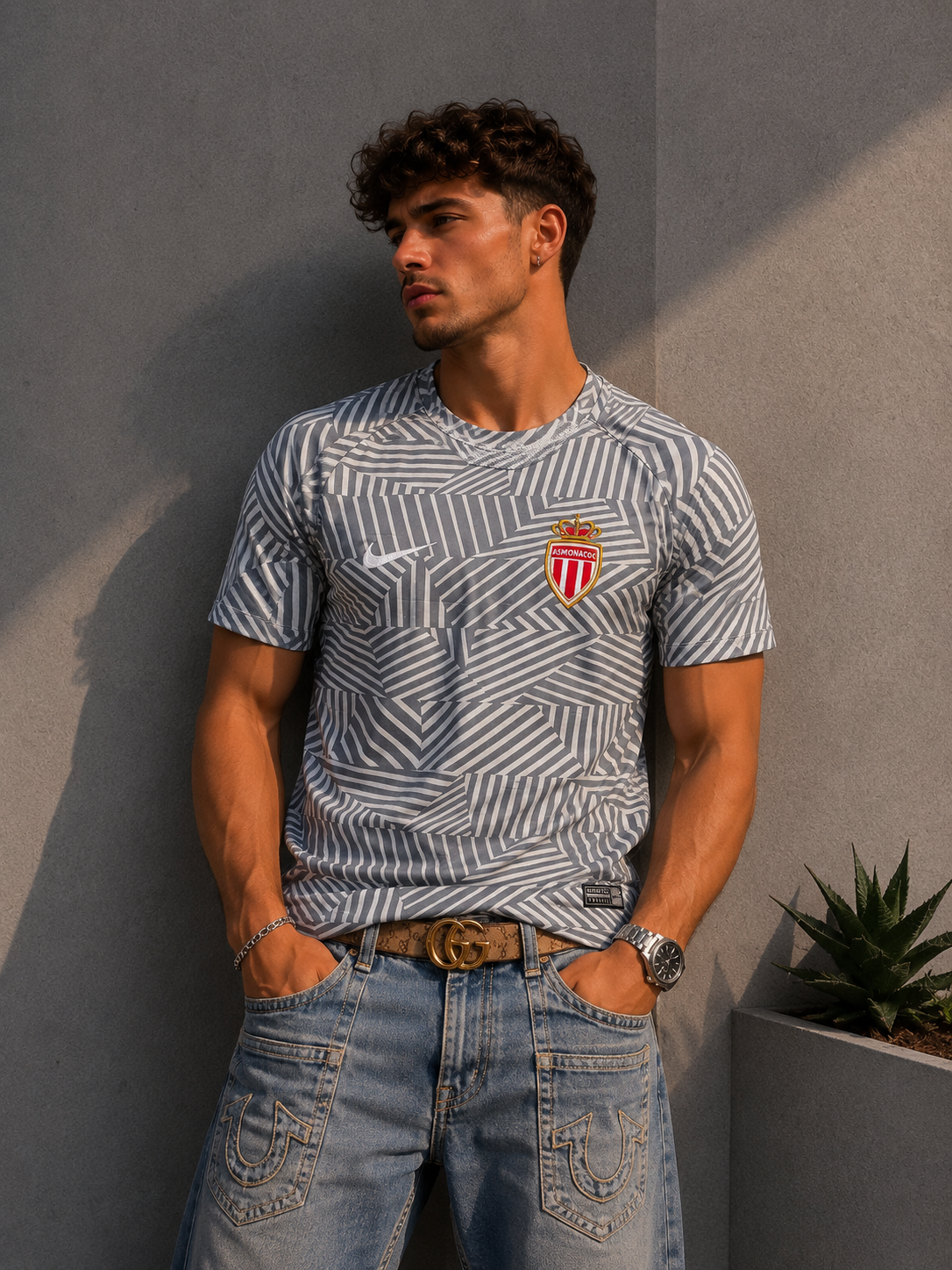 Nike AS Monaco Fußball Trikot (M)