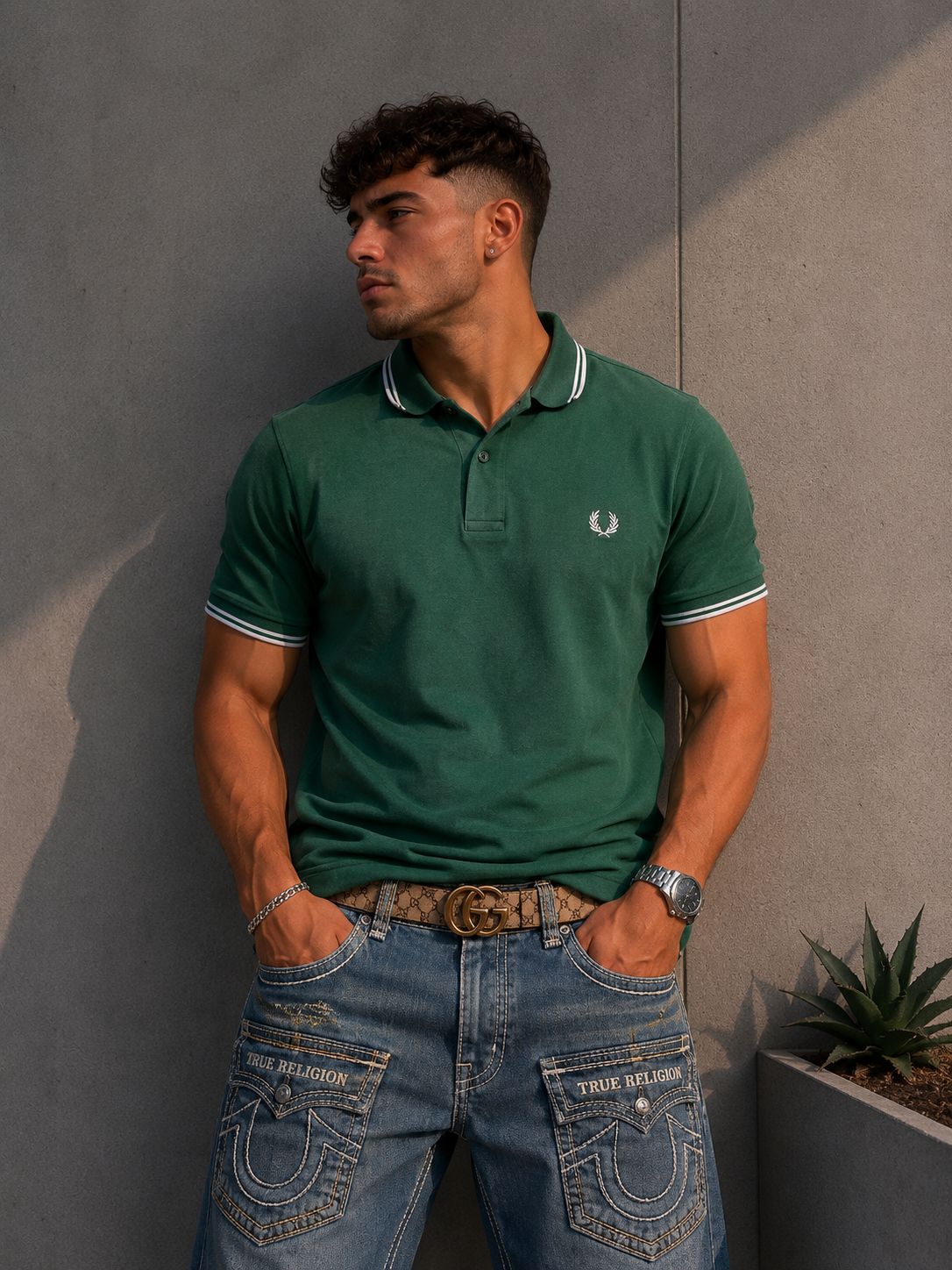 Fred Perry Polo T-Shirt (M-L)