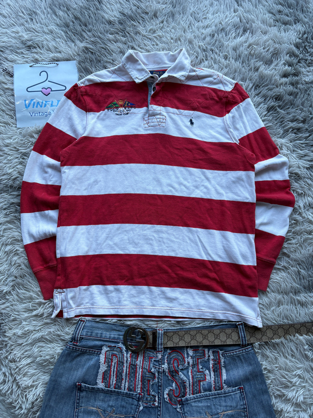 Ralph Lauren Langarm Polo Shirt (L)