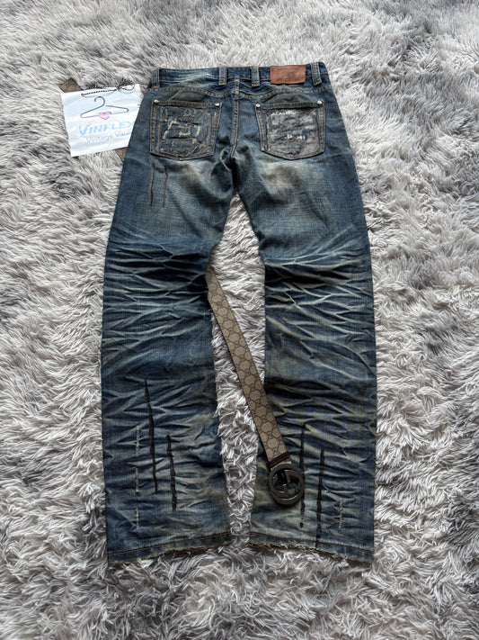 Japan Style ultra Washed Jeans (S)
