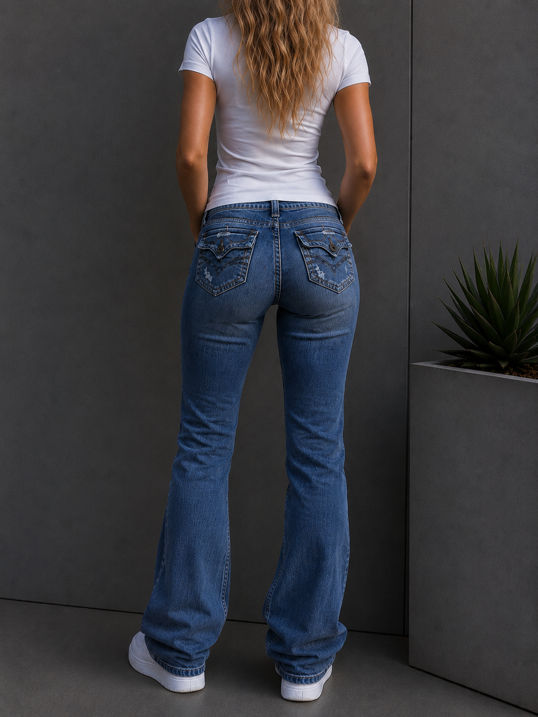 Y2K Style Bootcut Jeans (S Damen)