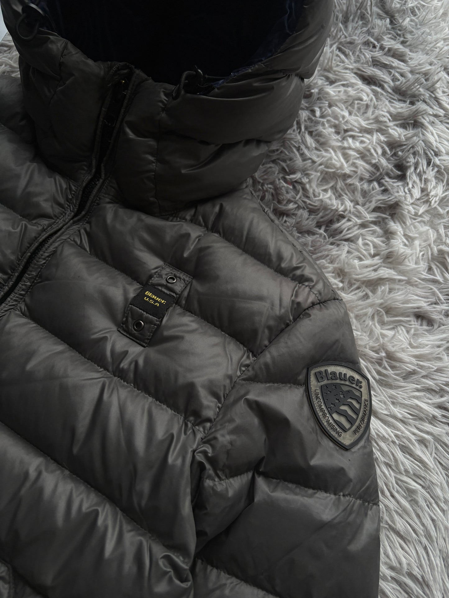 Blauer Pufferjacke (S)