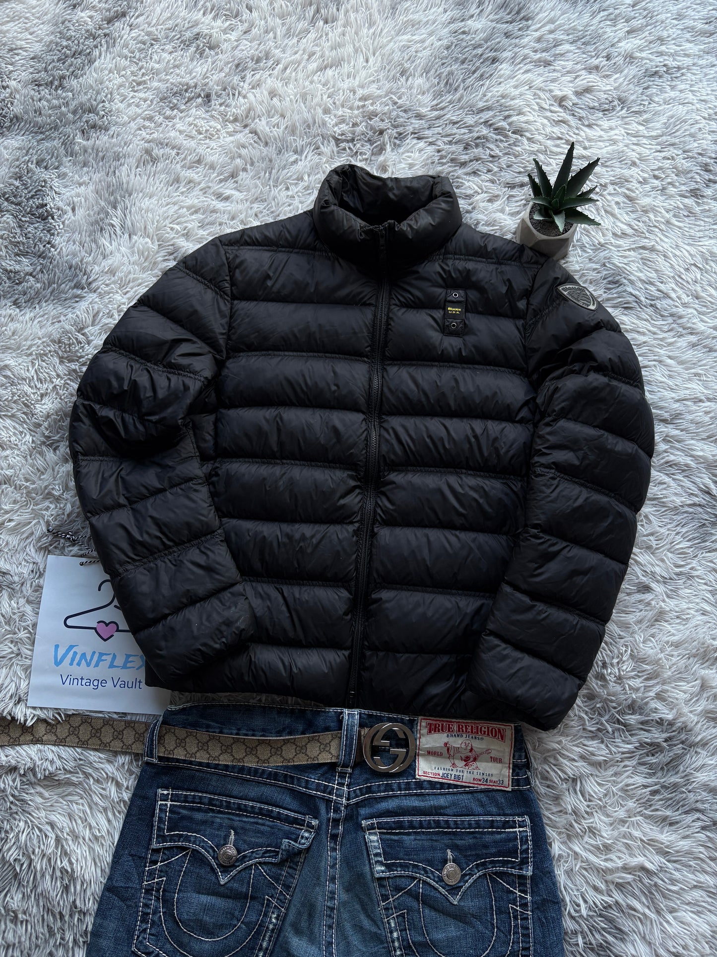 Blauer Pufferjacke (L)