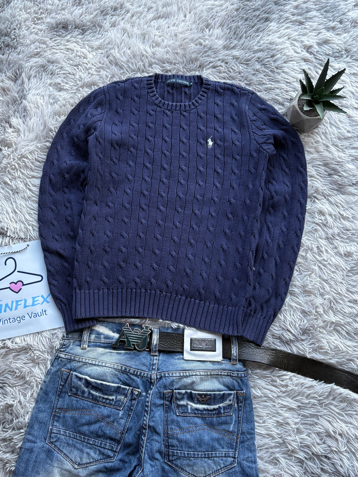 Ralph Lauren Cable Knit Sweater (M Damen)