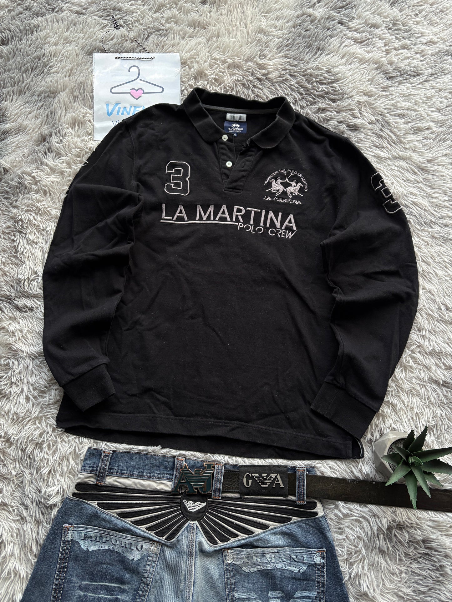 La Martina langarm Polo Shirt (L)