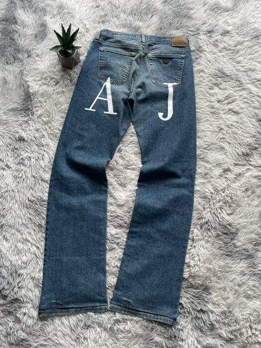 Emporio Armani AJ Printed Jeans (Size 31)