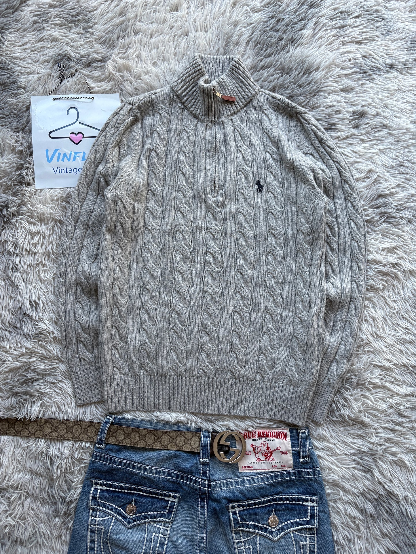 Ralph Lauren Cable Sweater Slim (M)