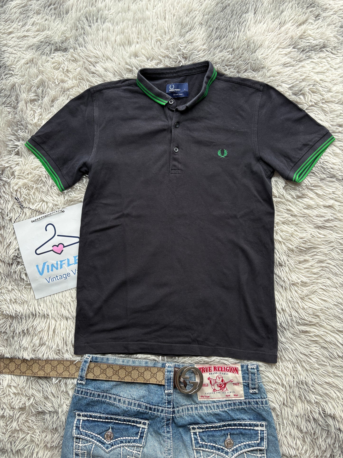 Fred Perry Polo T-Shirt (M)