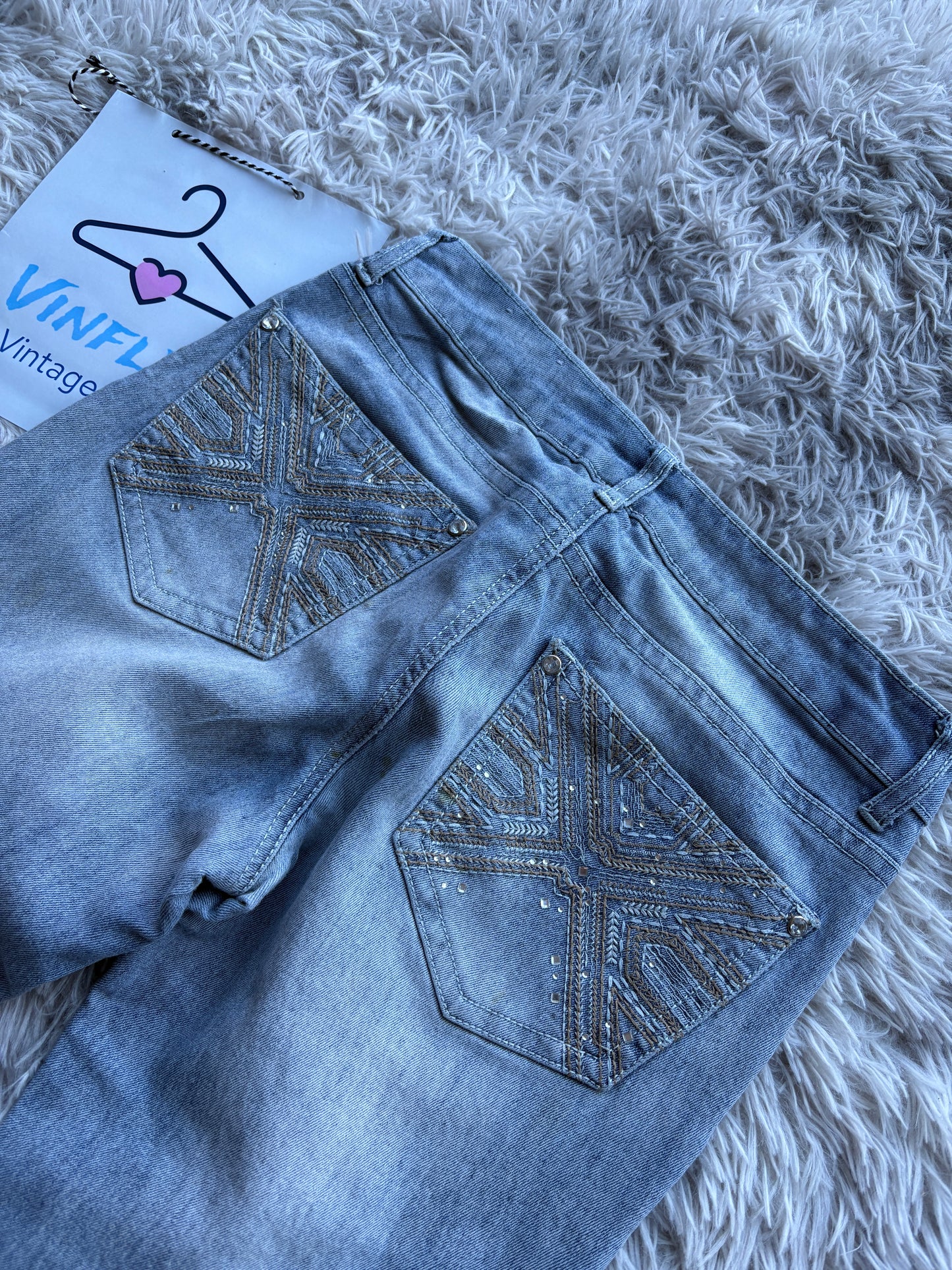 Y2K Style Low Waist Jeans (S Damen)