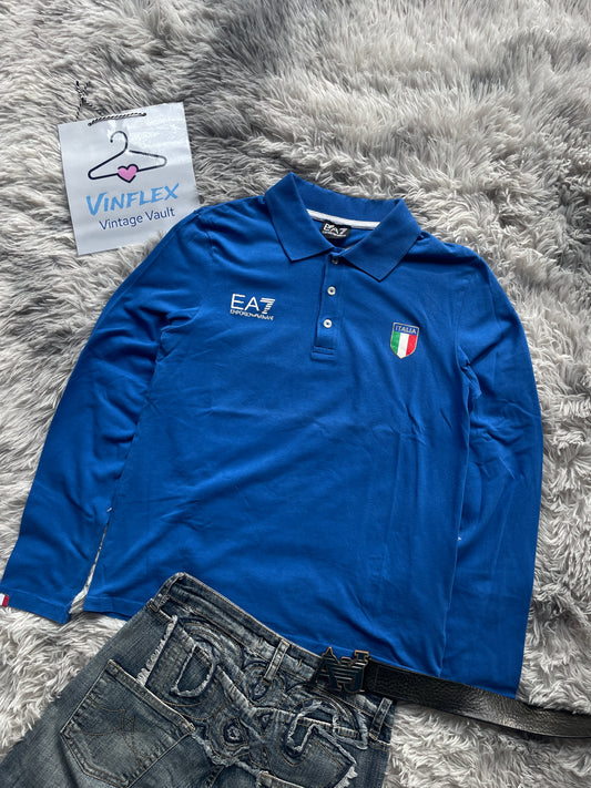 EA7 Armani Italien langarm Polo (S)