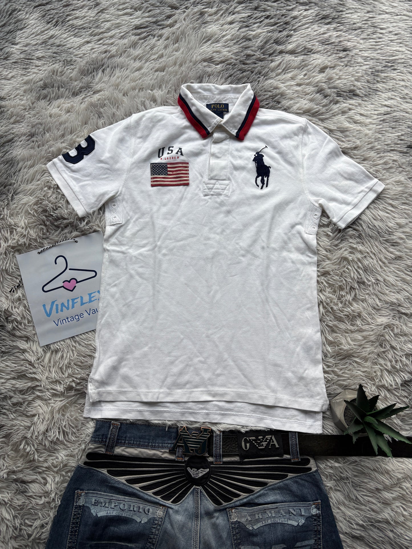 Ralph Lauren USA Polo T-Shirt (M)