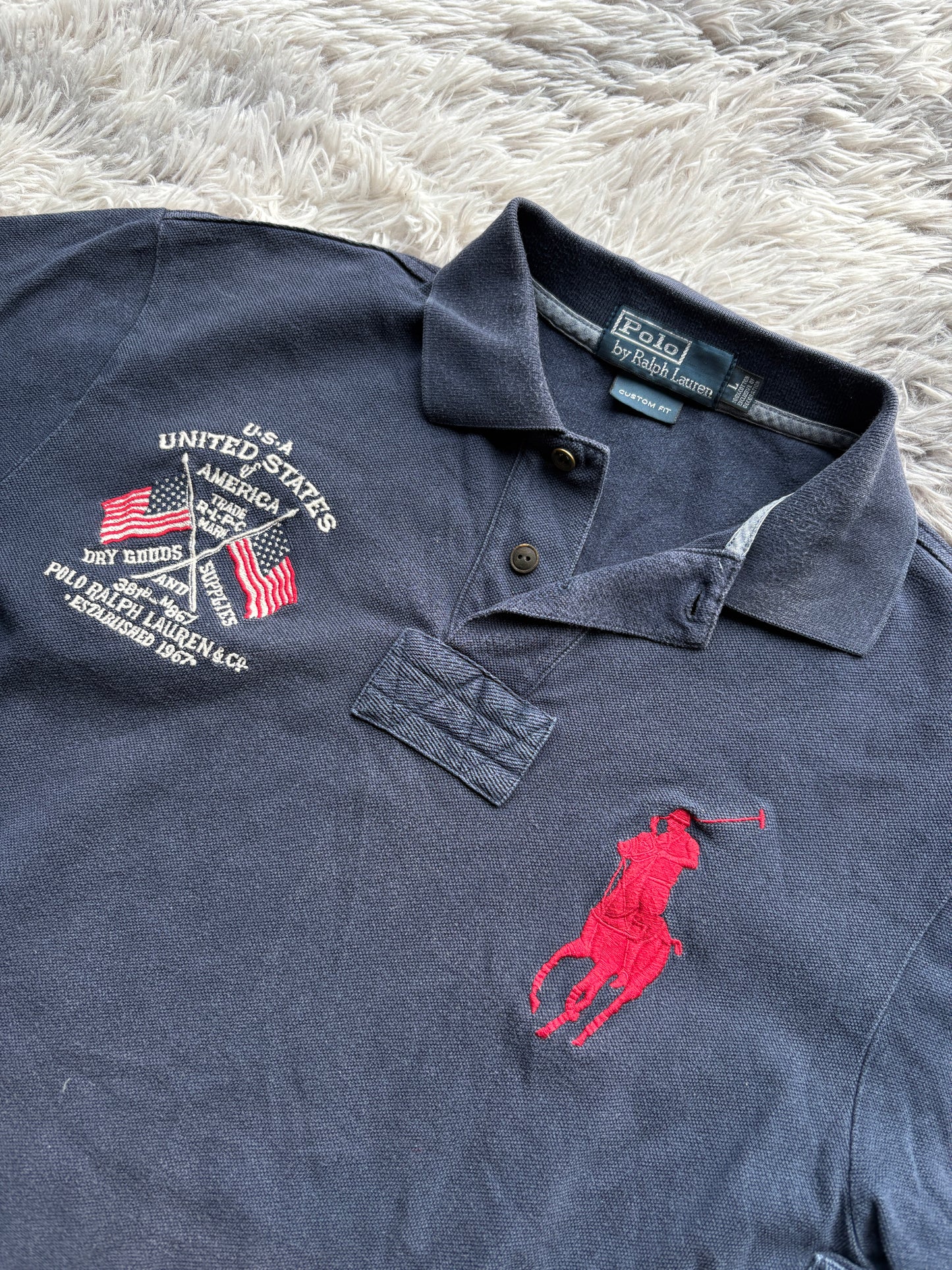 Ralph Lauren USA Big Pony Polo T-Shirt (L)
