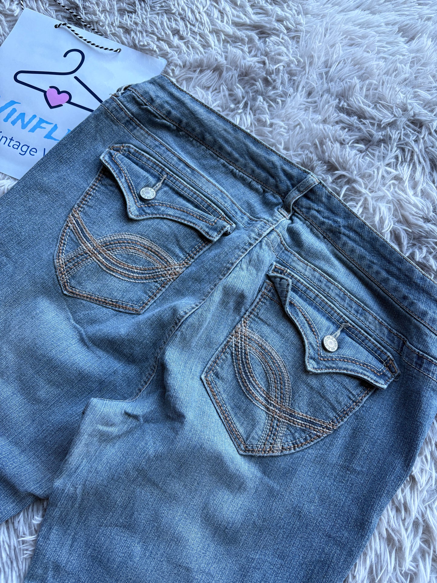 Y2K Style Bootcut Jeans (L Damen)