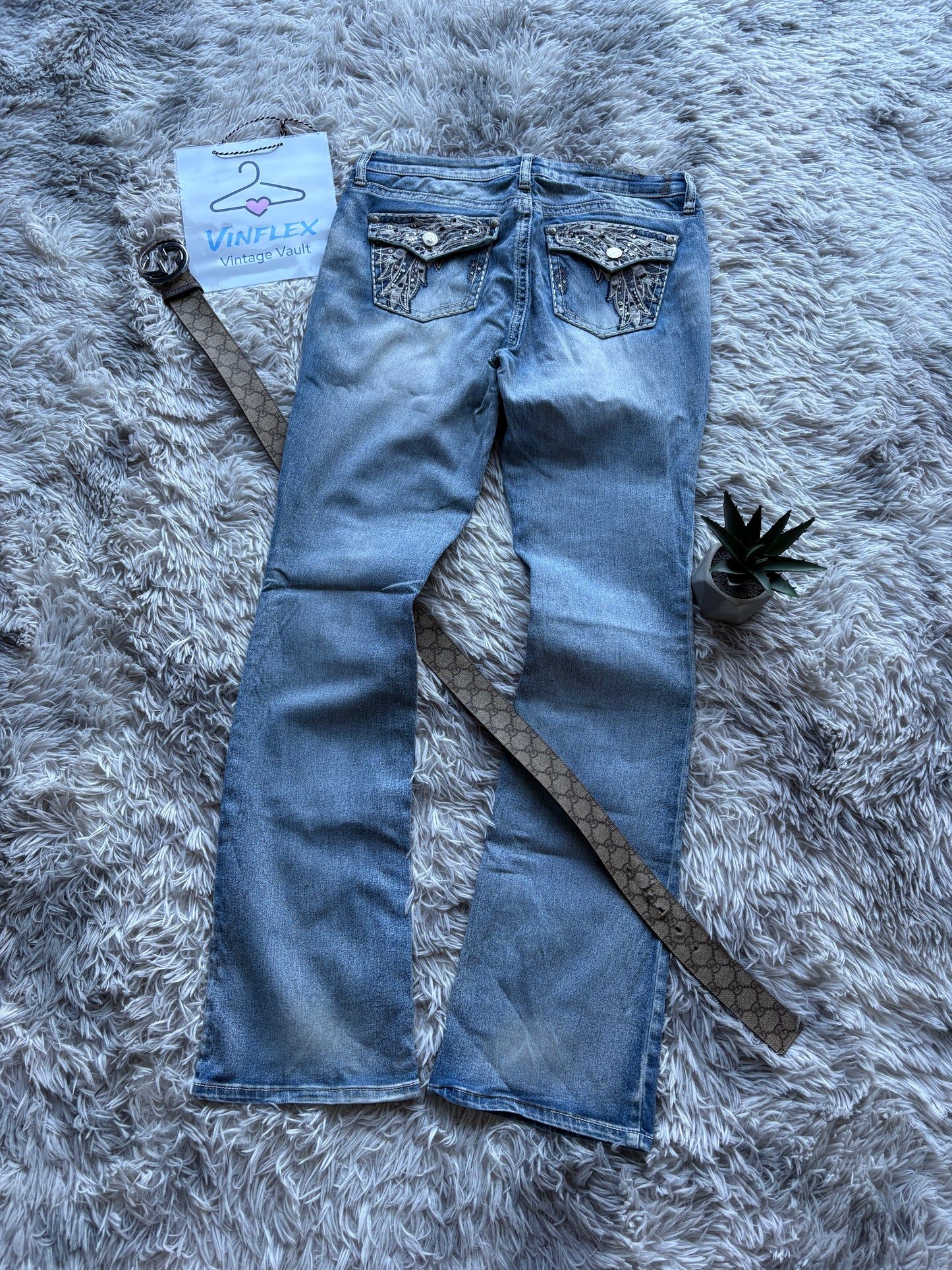 Y2K Angel Bootcut Jeans (M Damen)