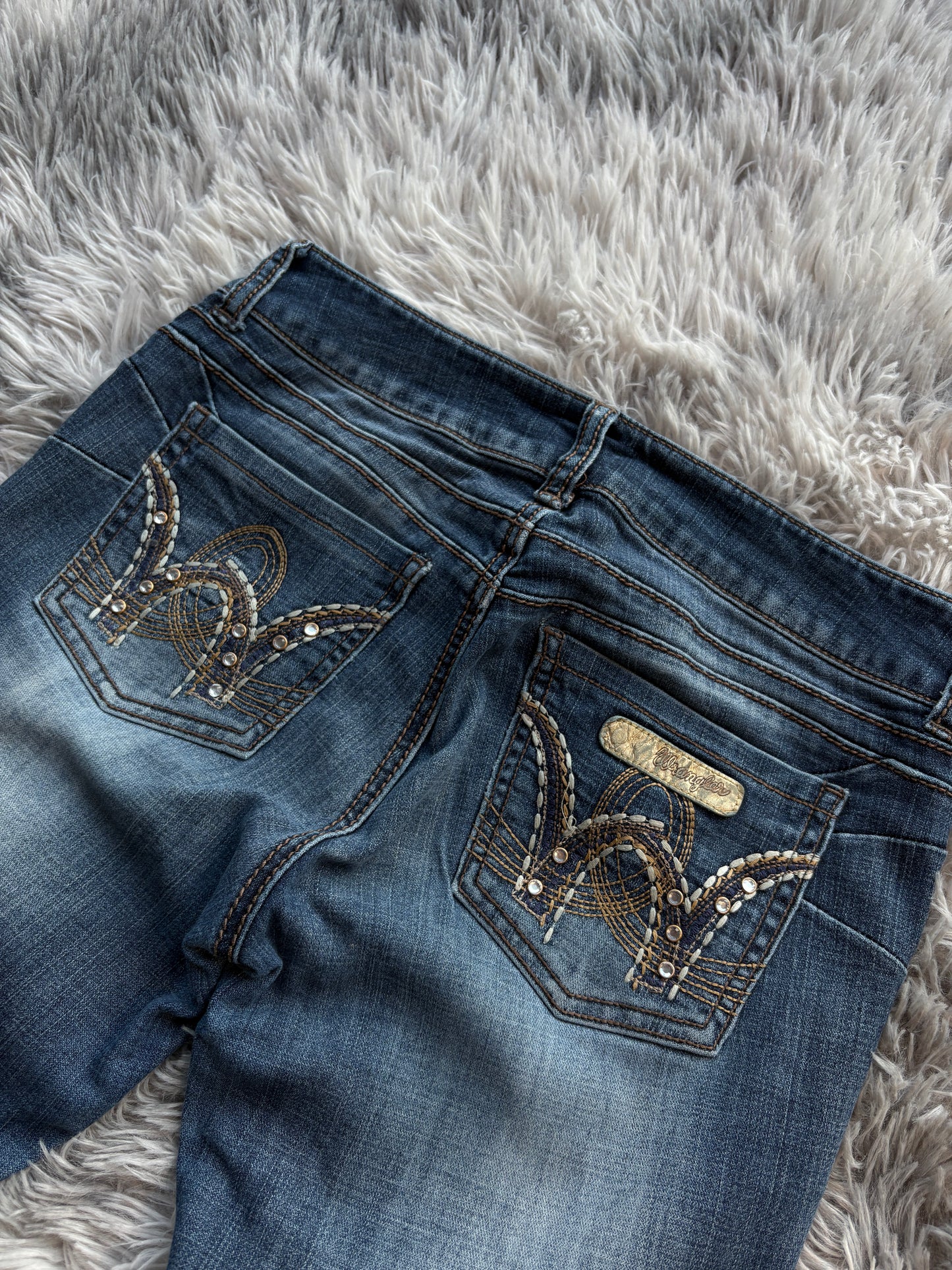 Y2K Style Printed Jeans (S-M)