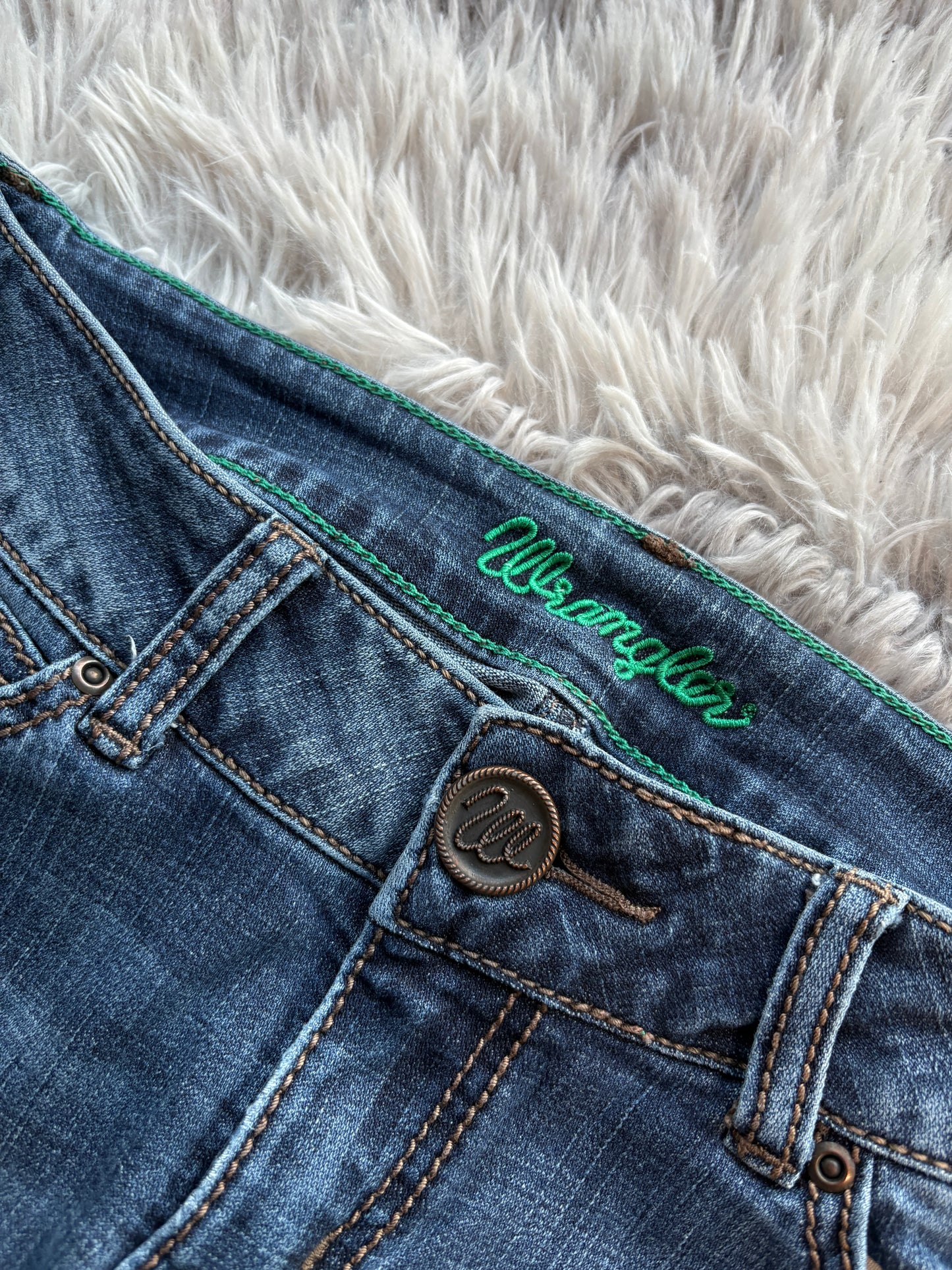 Y2K Style Printed Jeans (S-M)