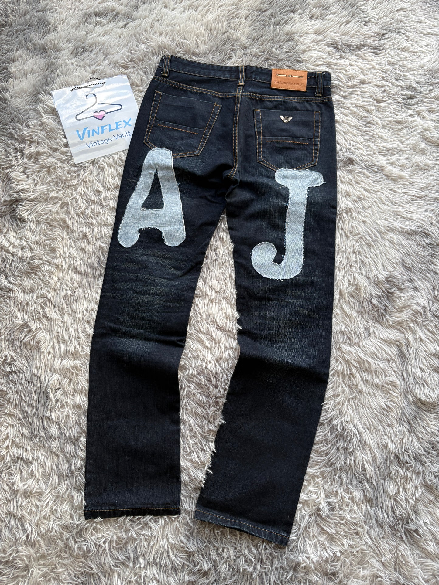 AJ Armani Printed Jeans (Size 32 -> M)