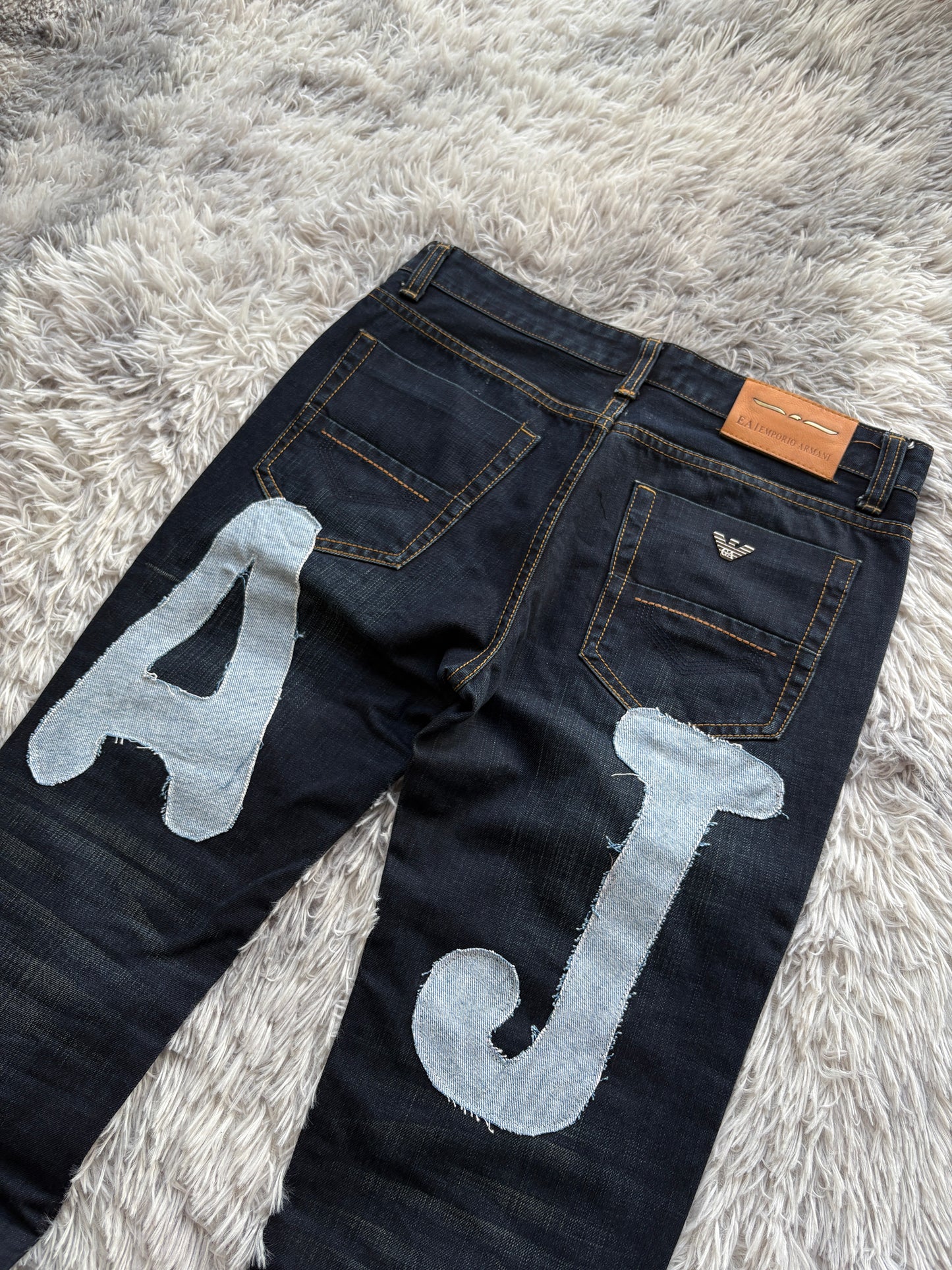 AJ Armani Printed Jeans (Size 32 -> M)
