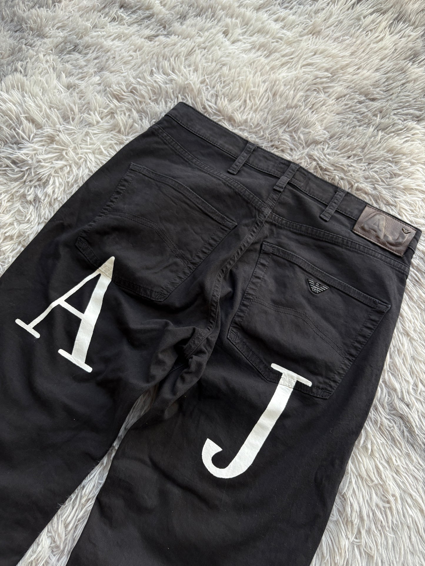 AJ Armani Printed Jeans (Size 32 -> M)