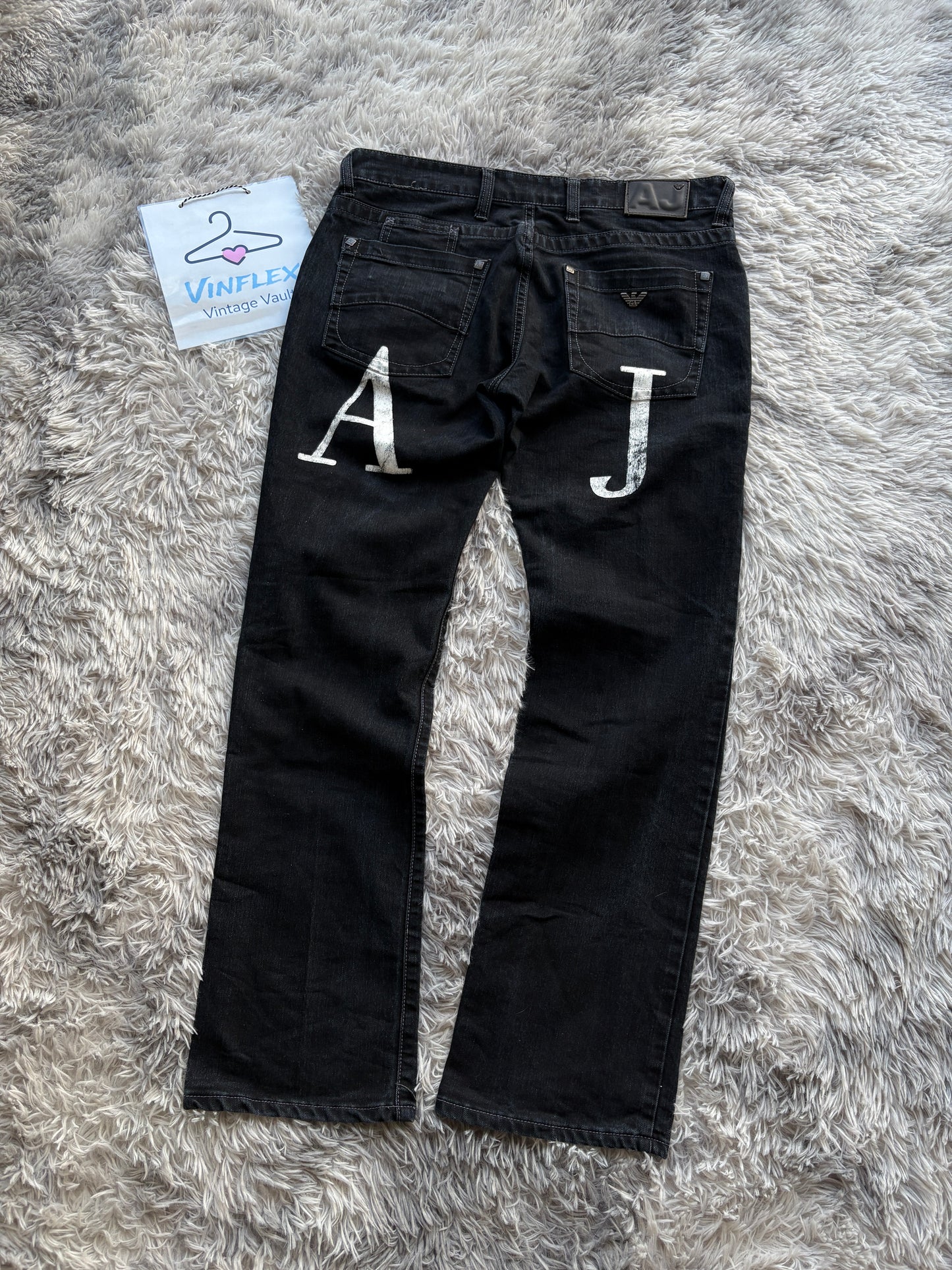 AJ Armani Printed Jeans (Size 33 -> M)