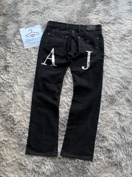 AJ Armani Printed Jeans (Size 33 -> M)