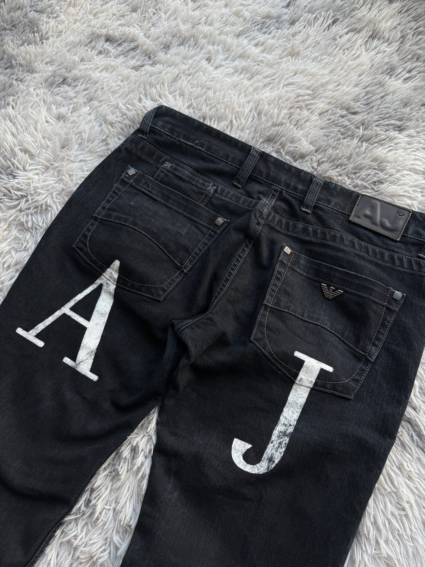 AJ Armani Printed Jeans (Size 33 -> M)