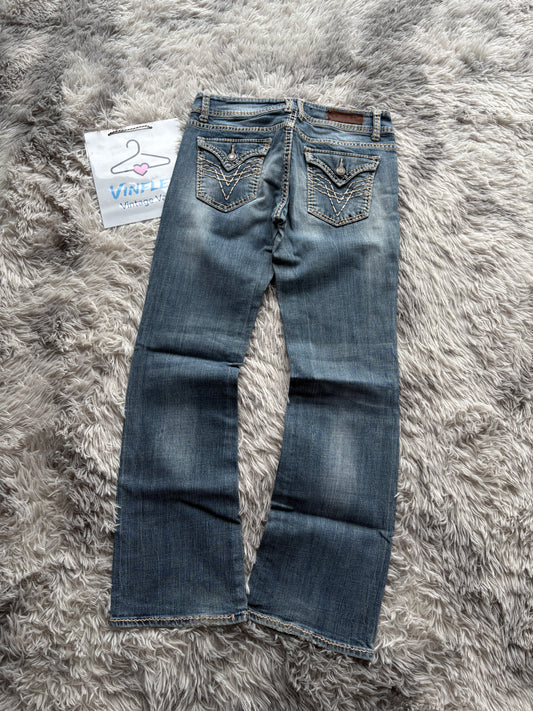 Y2k Style Printed Jeans (S-M Damen)