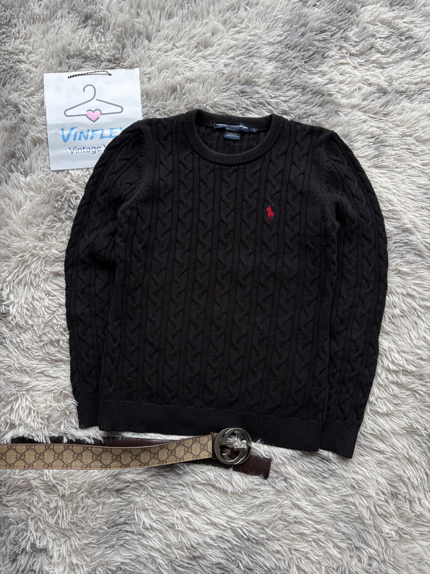 Ralph Lauren Cable Knit Sweater (L Damen)