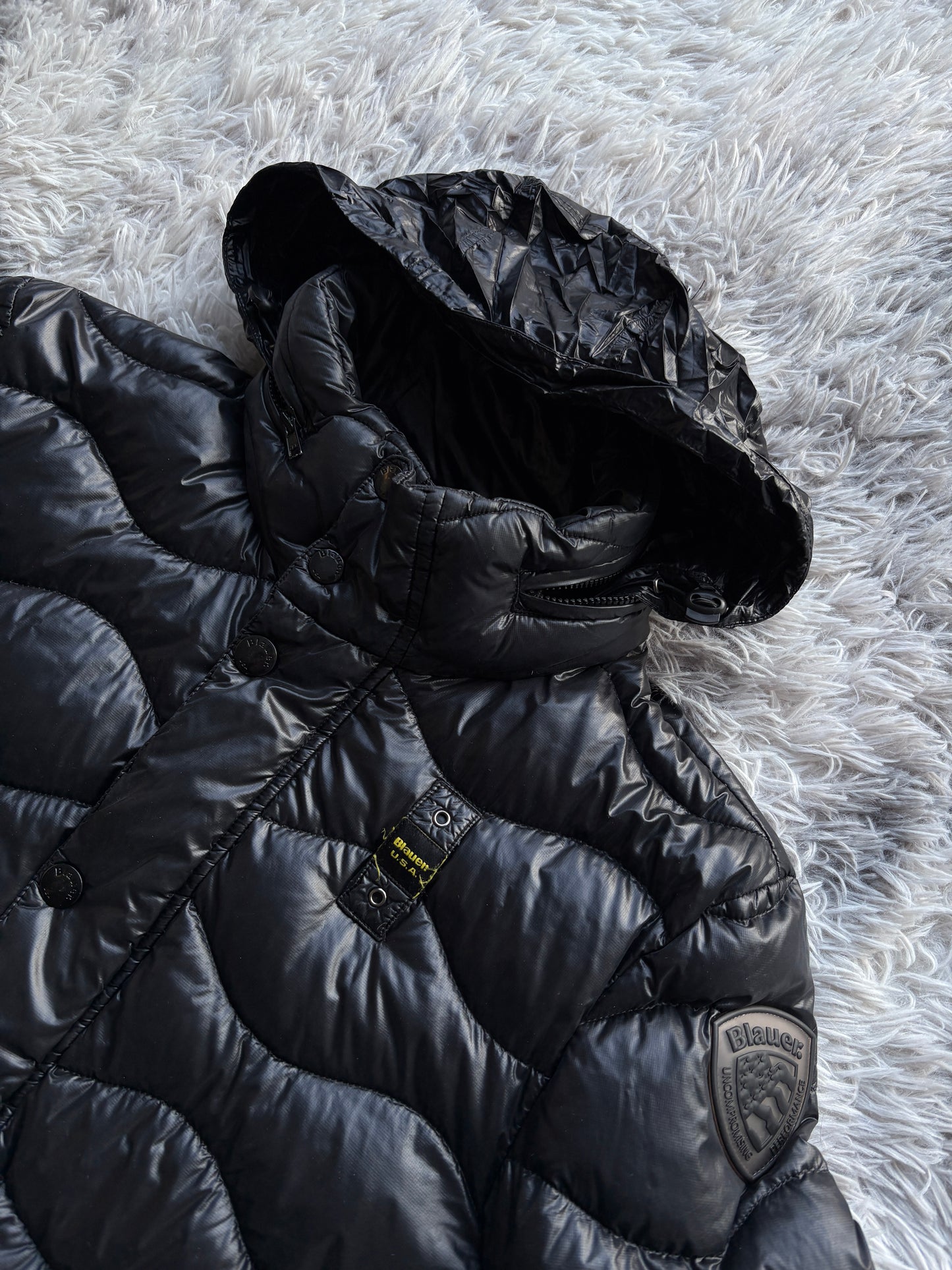 Blauer Wolken Pufferjacke (S)