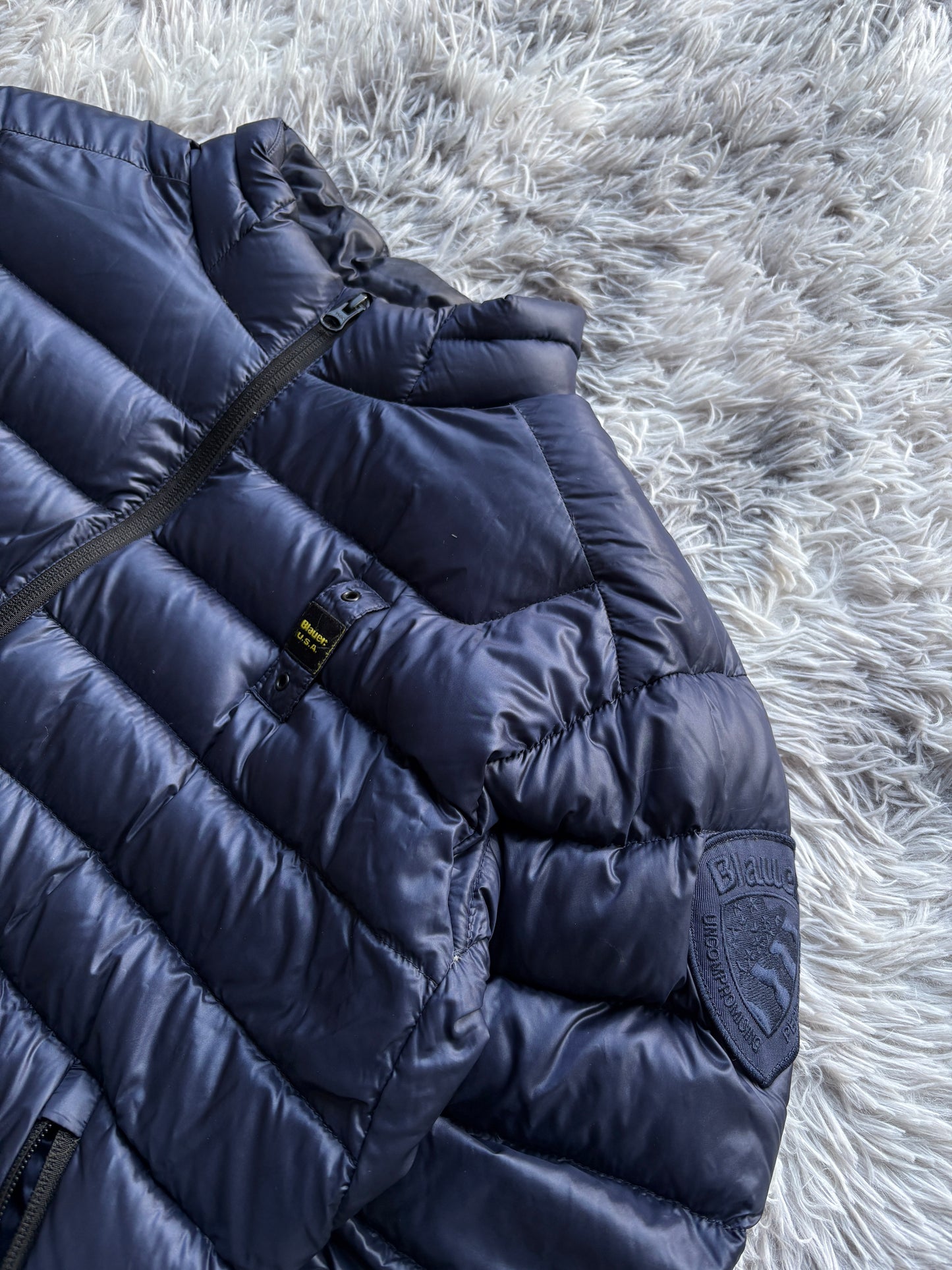 Blauer Pufferjacke (S-M)