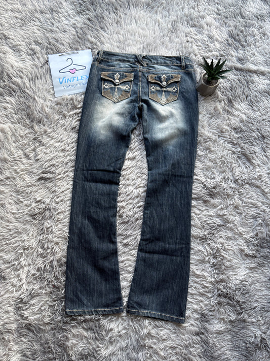 Y2K Style Ripped Jeans (W30 L32)