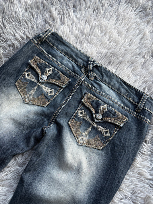 Y2K Style Ripped Jeans (W30 L32)